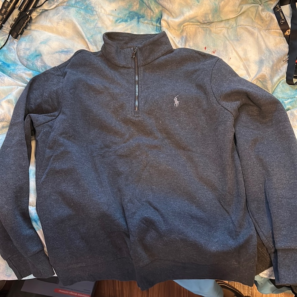 Polo Ralph Lauren's quarter-zip pullover is crafted from double-knit jersey